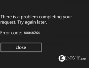 Solusi Error 80048264 di Windows Phone