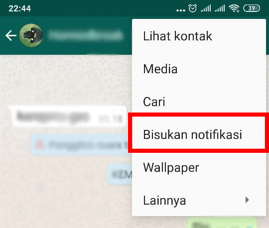 Cara Mematikan Notifikasi WhatsApp Seseorang / Grup (Tidak Semuanya) - android 