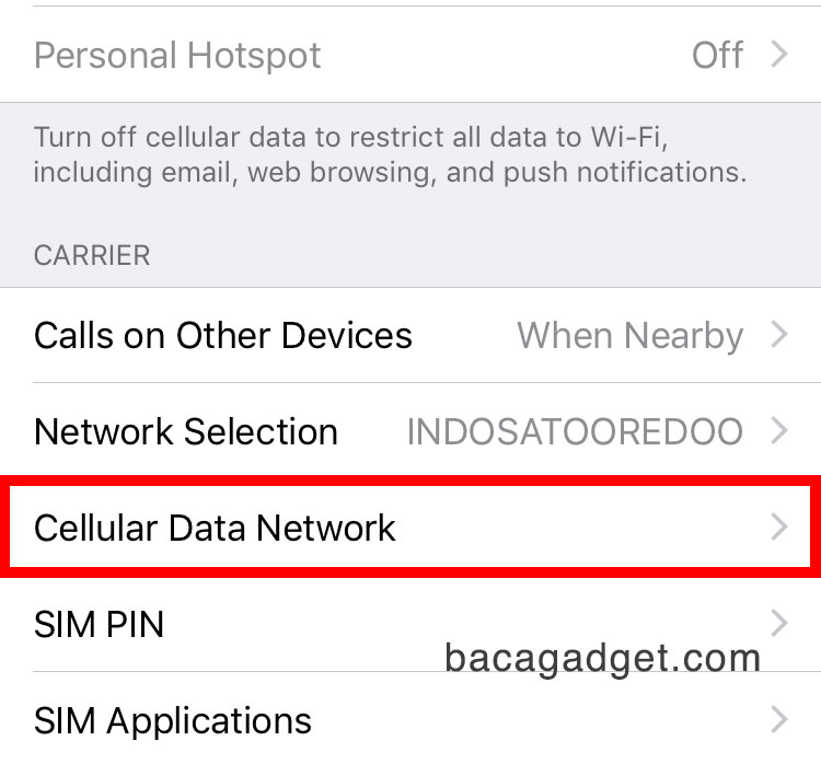 Solusi Hotspot iPhone Hubungi Carrier 100% Berhasil (Tutorial Gambar) - Cellular Data Network