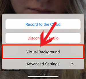 smartphone virtual background option